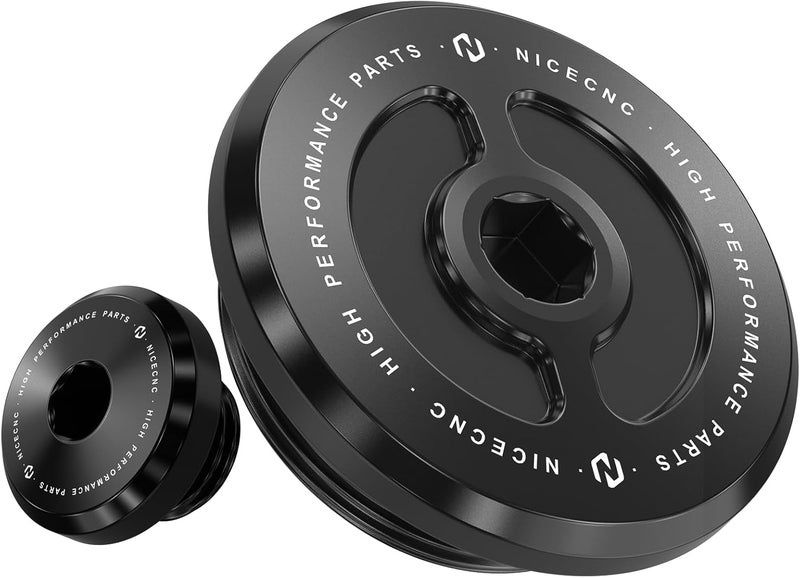 NICECNC Engine Cover Crankcase Kits Compatible with Yamaha YFZ450R 2009-2024, YFZ450X 2010-2011, Raptor 700 YFM700 2013 2015-2024,Grizzly Kodiak Rhino Viking 700, See Fitments Black - Image 1